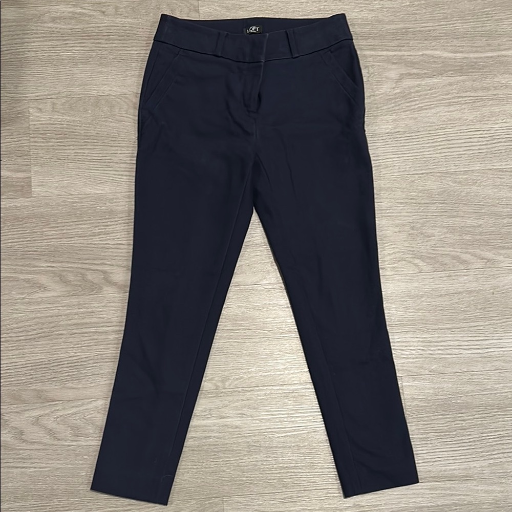Loft Navy Marisa Skinny Petite Trousers